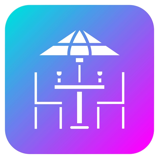 El icono vectorial de la terraza se puede usar para el conjunto de iconos de verano