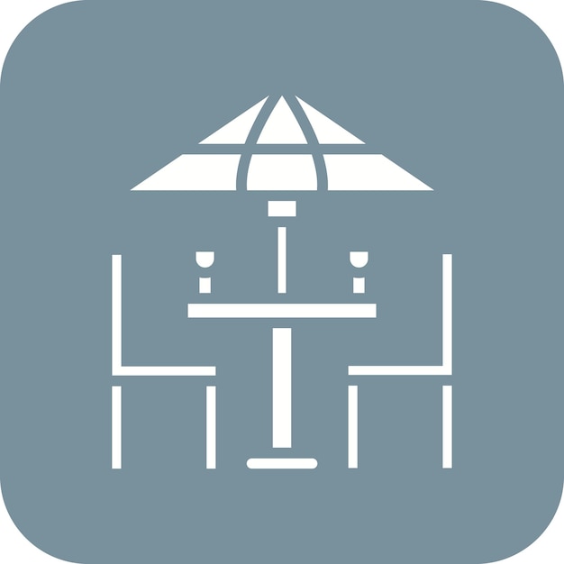 El icono vectorial de la terraza se puede usar para el conjunto de iconos de verano
