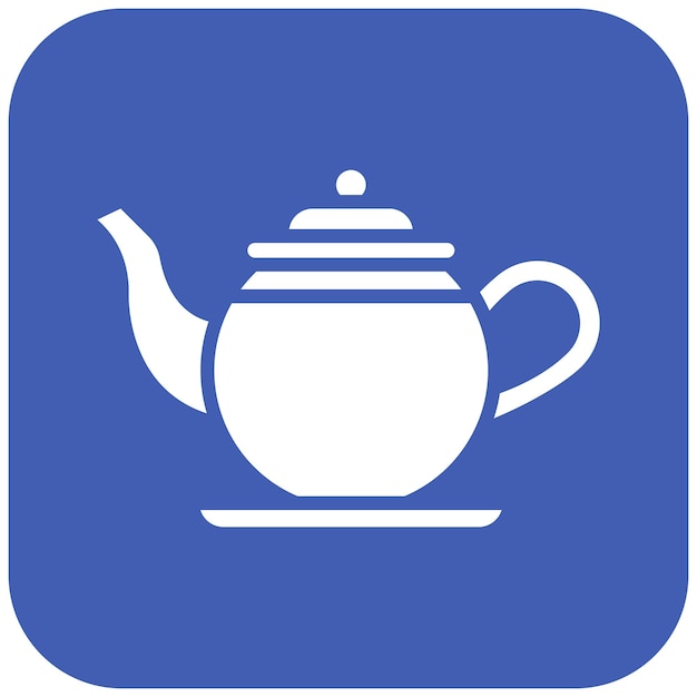 El icono vectorial de la tetera se puede usar para el conjunto de iconos de bebidas