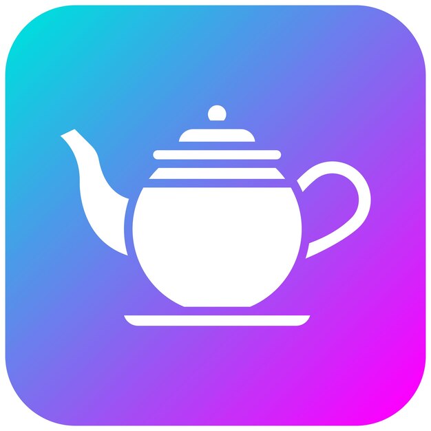 El icono vectorial de la tetera se puede usar para el conjunto de iconos de bebidas