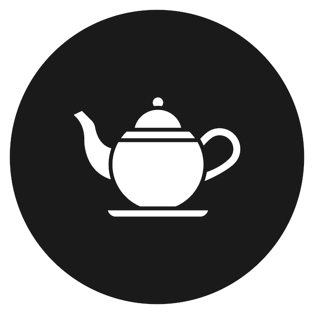 El icono vectorial de la tetera se puede usar para el conjunto de iconos de la mañana y el desayuno