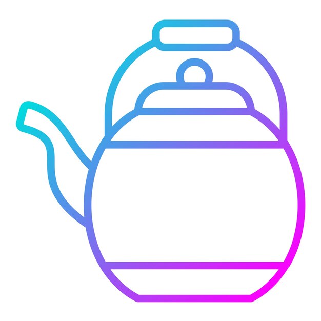 El icono vectorial de la tetera se puede usar para el conjunto de iconos de Medicina I
