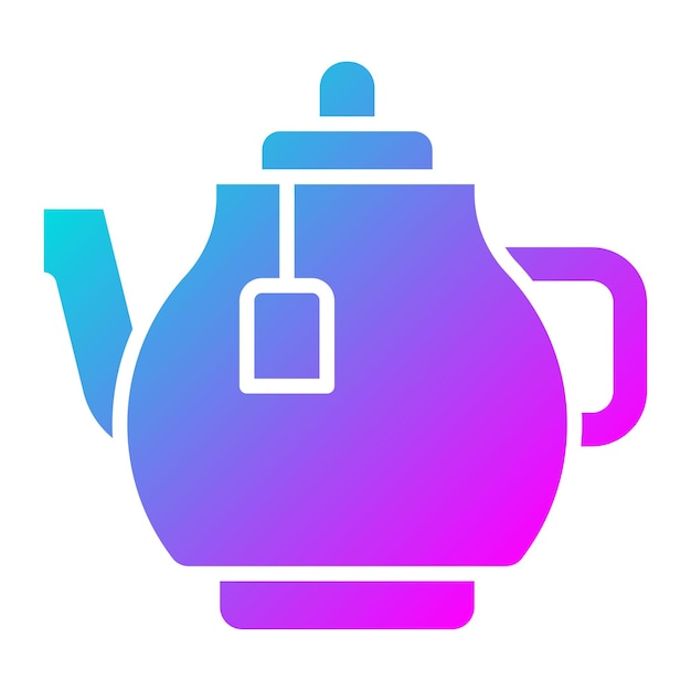El icono vectorial de la tetera se puede usar para el conjunto de iconos del spa