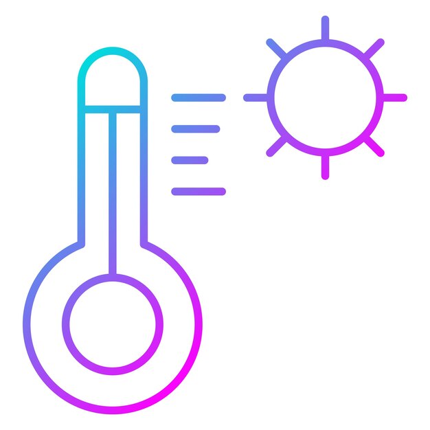 Vector el icono vectorial de tiempo caliente del desierto se puede usar para el conjunto de iconos del desierto