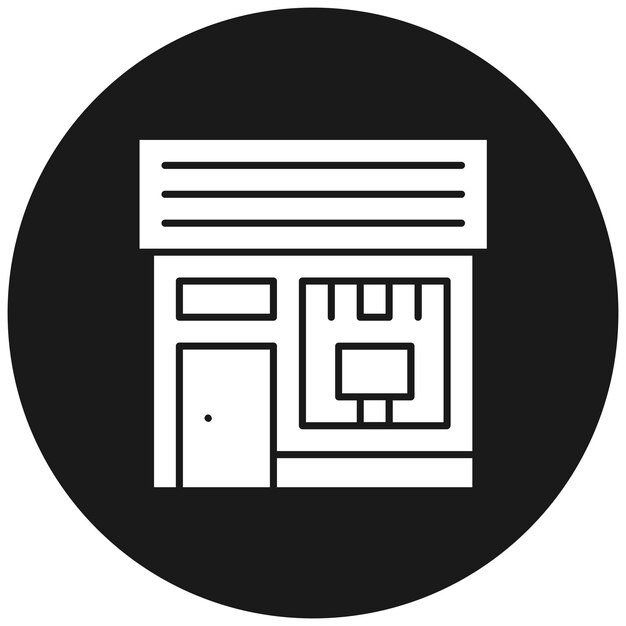 El icono vectorial de la tienda de electrónica se puede utilizar para el conjunto de iconos de tiendas y tiendas
