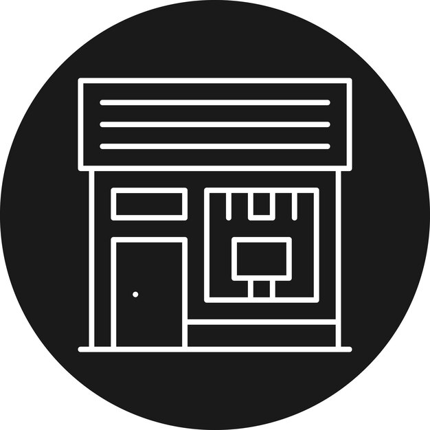 El icono vectorial de la tienda de electrónica se puede utilizar para el conjunto de iconos de tiendas y tiendas