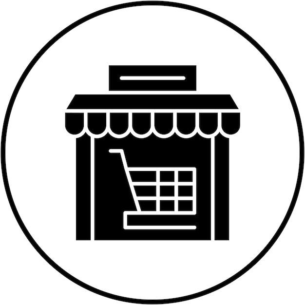 El icono vectorial de la tienda de entrega se puede utilizar para el conjunto de iconos de tiendas y tiendas