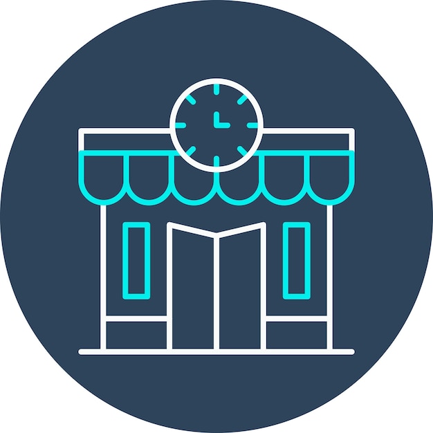 El icono vectorial de la tienda de relojes se puede utilizar para el conjunto de iconos de tiendas y tiendas