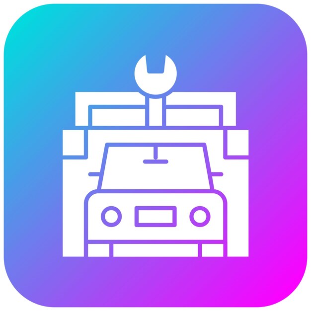 El icono vectorial de la tienda de reparación de automóviles se puede utilizar para el conjunto de iconos de tiendas y tiendas