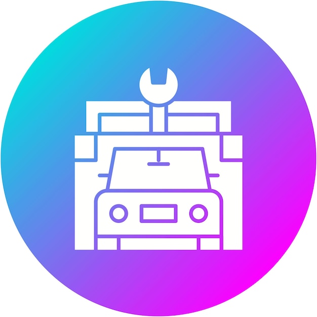 El icono vectorial de la tienda de reparación de automóviles se puede utilizar para el conjunto de iconos de tiendas y tiendas