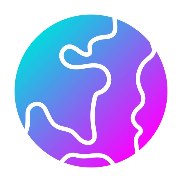 El icono vectorial de la Tierra se puede utilizar para el conjunto de iconos de educación