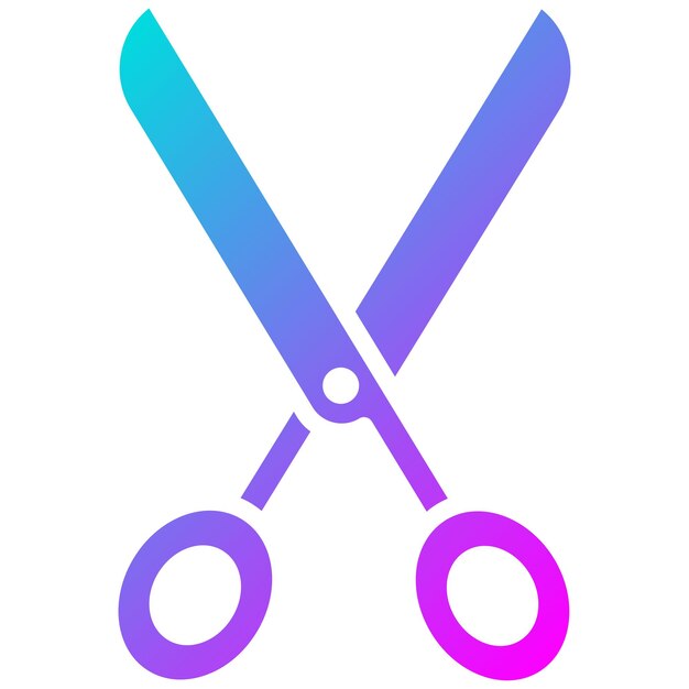 El icono vectorial de tijeras se puede usar para el conjunto de iconos de Art and Craft Supplies