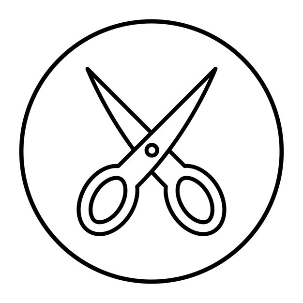 El icono vectorial de las tijeras se puede usar para el conjunto de iconos de mejoras para el hogar