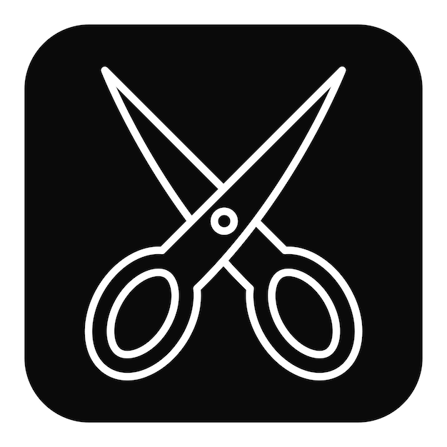 El icono vectorial de las tijeras se puede usar para el conjunto de iconos de mejoras para el hogar