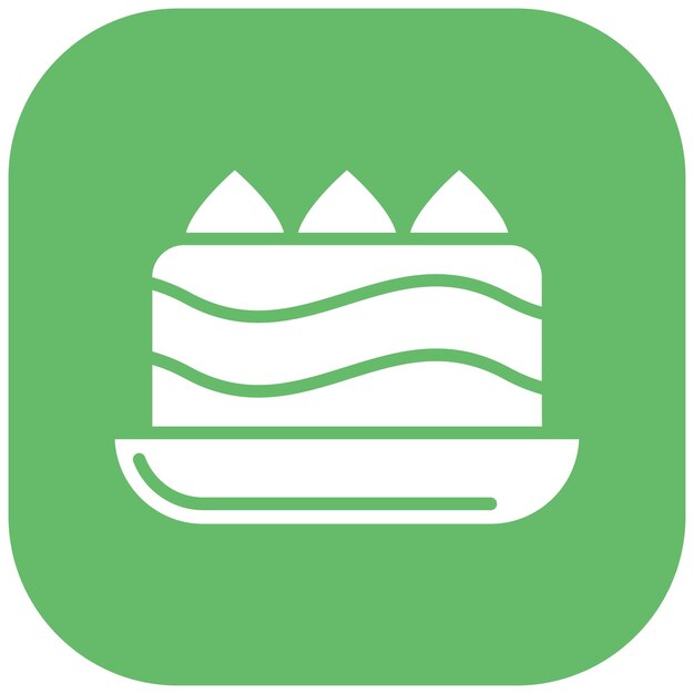 El icono vectorial de Tiramisu se puede usar para el conjunto de iconos de dulces y caramelos