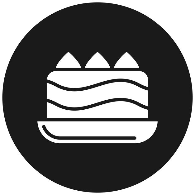 El icono vectorial de Tiramisu se puede usar para el conjunto de iconos de dulces y caramelos
