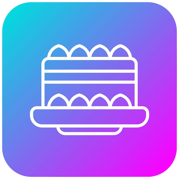El icono vectorial de Tiramisu se puede usar para el conjunto de iconos de Italia