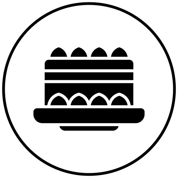 El icono vectorial de Tiramisu se puede usar para el conjunto de iconos de Italia