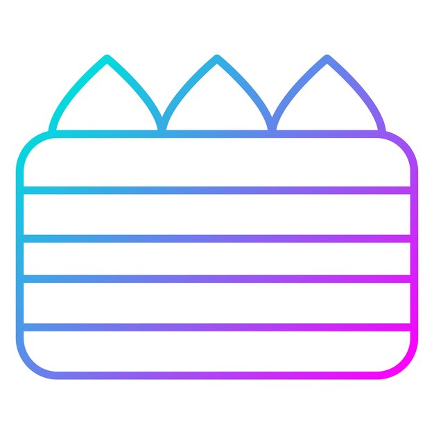 El icono vectorial de Tiramisu se puede usar para el conjunto de iconos de panadería