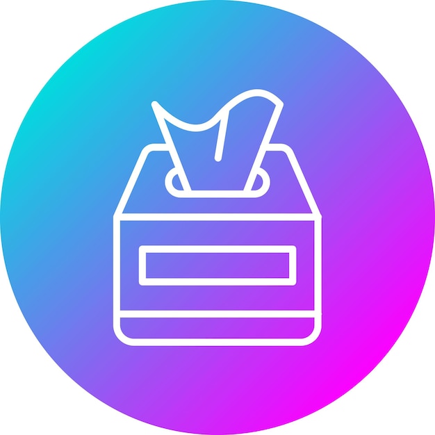 El icono vectorial de Tissue Box se puede usar para el conjunto de iconos de limpieza de la casa