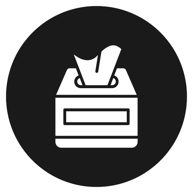 El icono vectorial de Tissue Box se puede usar para el conjunto de iconos de limpieza de la casa