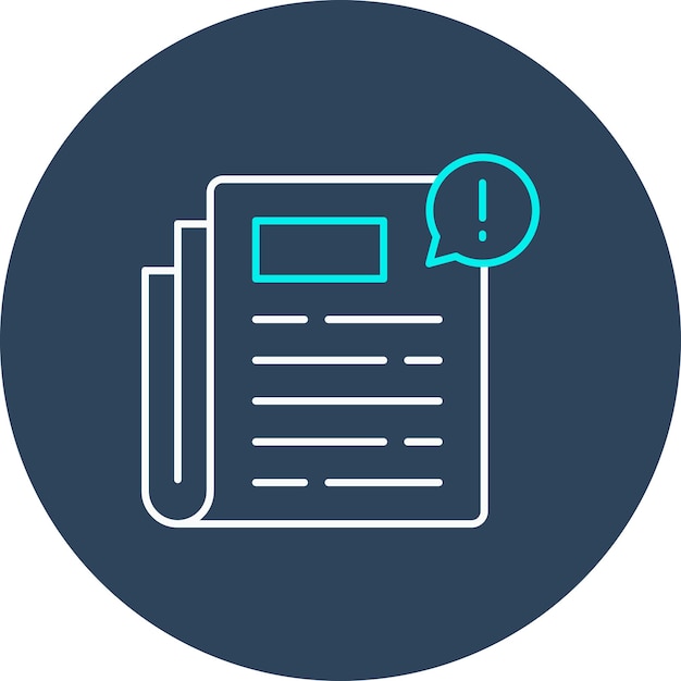 El icono vectorial del titular se puede utilizar para el conjunto de iconos de noticias y medios