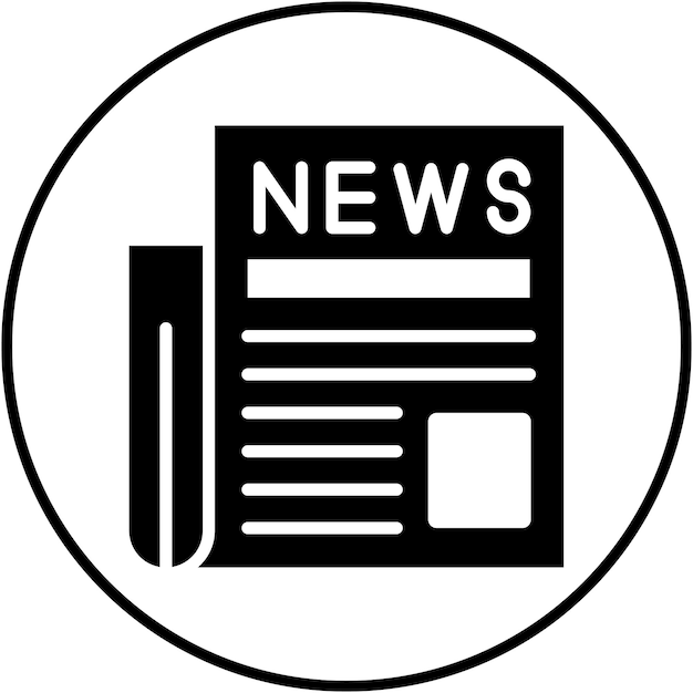 El icono vectorial del titular se puede utilizar para el conjunto de iconos de periodismo