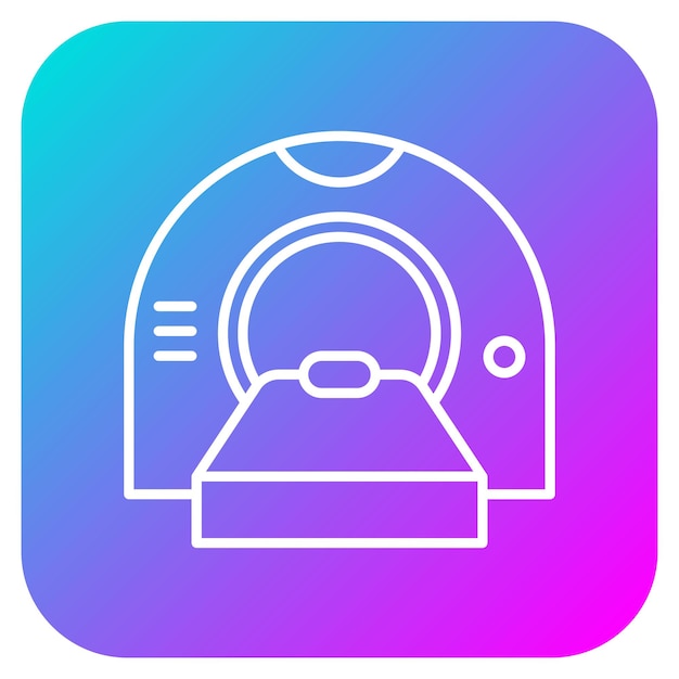 El icono vectorial de tomografía se puede utilizar para el conjunto de iconos médicos