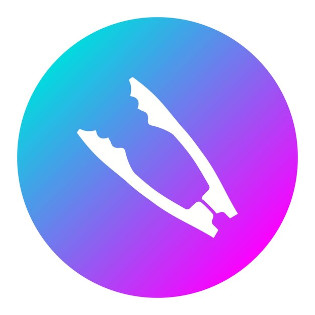 El icono vectorial de Tongs se puede usar para el conjunto de iconos de panadería