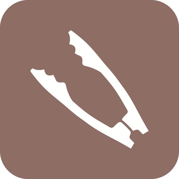 El icono vectorial de Tongs se puede usar para el conjunto de iconos de panadería