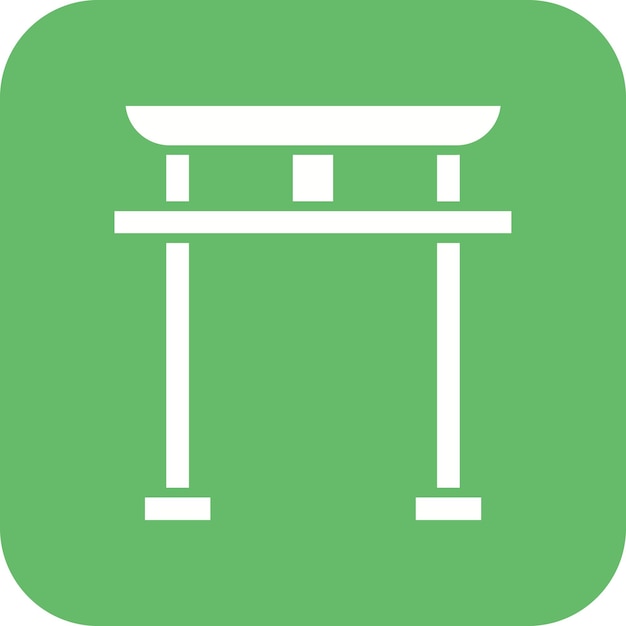 El icono vectorial de Torii Gate se puede usar para el conjunto de iconos de la aldea