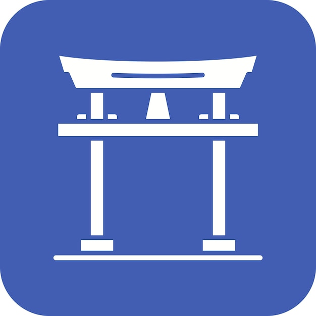 El icono vectorial de Torii Gate se puede usar para el conjunto de iconos de Historia
