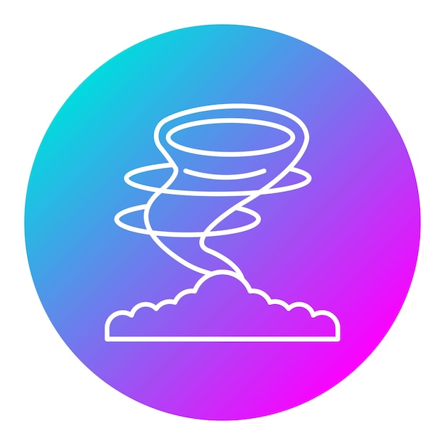 El icono vectorial de la tormenta de polvo se puede usar para el conjunto de iconos de desastres naturales
