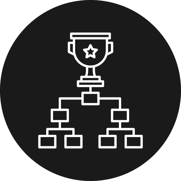 El icono vectorial del torneo se puede usar para el conjunto de iconos del juego en línea