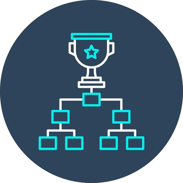 El icono vectorial del torneo se puede usar para el conjunto de iconos del juego en línea