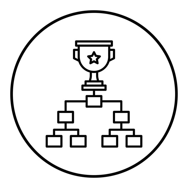 El icono vectorial del torneo se puede usar para el conjunto de iconos del juego en línea