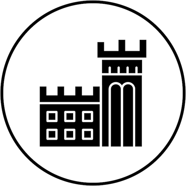 El icono vectorial de la torre de belem se puede usar para el conjunto de iconos de puntos de referencia