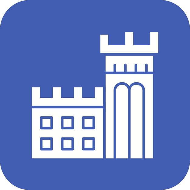 El icono vectorial de la Torre de Belem se puede usar para el conjunto de iconos de puntos de referencia