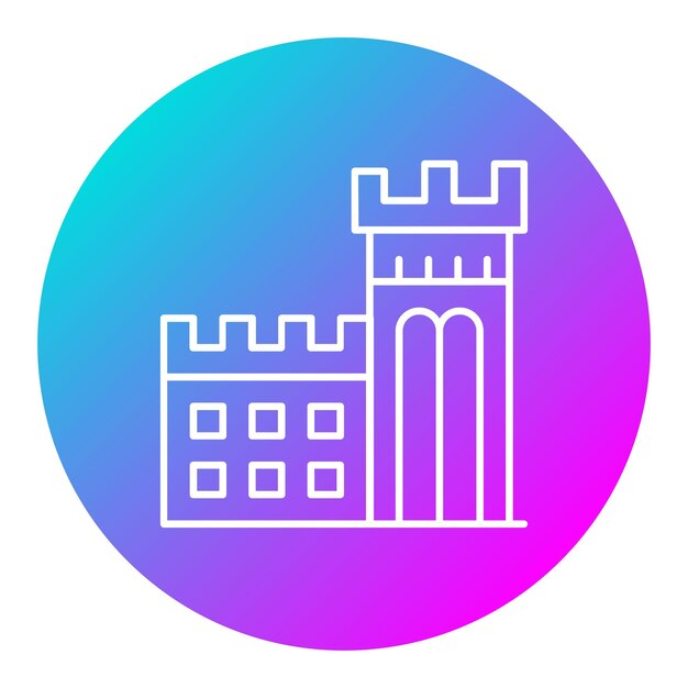 El icono vectorial de la Torre de Belem se puede usar para el conjunto de iconos de puntos de referencia