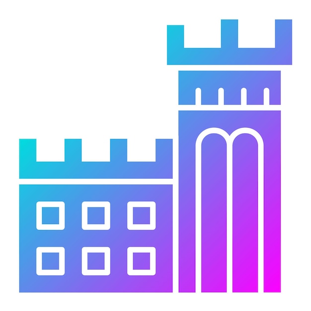El icono vectorial de la Torre de Belem se puede usar para el conjunto de iconos de puntos de referencia