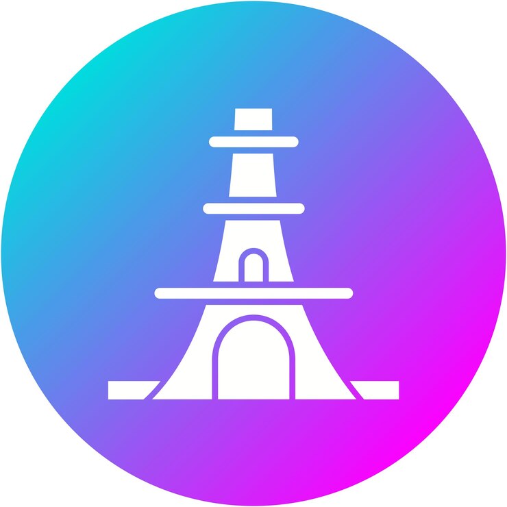 Vector el icono vectorial de la torre eiffel se puede usar para el conjunto de iconos de puntos de referencia