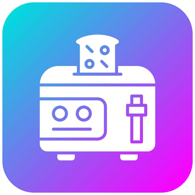 El icono vectorial de la tostadora se puede usar para el conjunto de iconos de artículos para el hogar