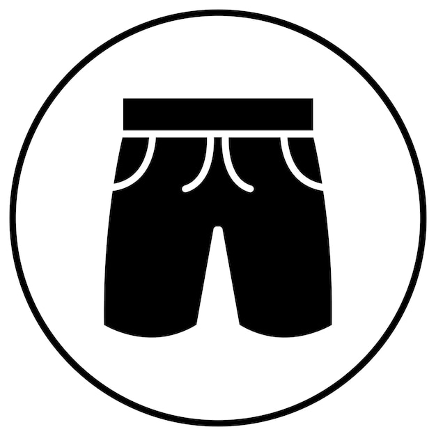 El icono vectorial de trajes de baño para hombres se puede usar para el conjunto de iconos de verano