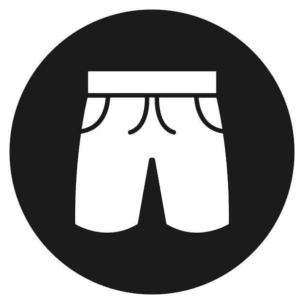 El icono vectorial de trajes de baño para hombres se puede usar para el conjunto de iconos de verano