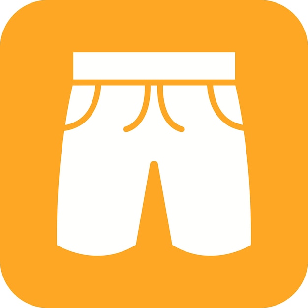 El icono vectorial de trajes de baño para hombres se puede usar para el conjunto de iconos de verano