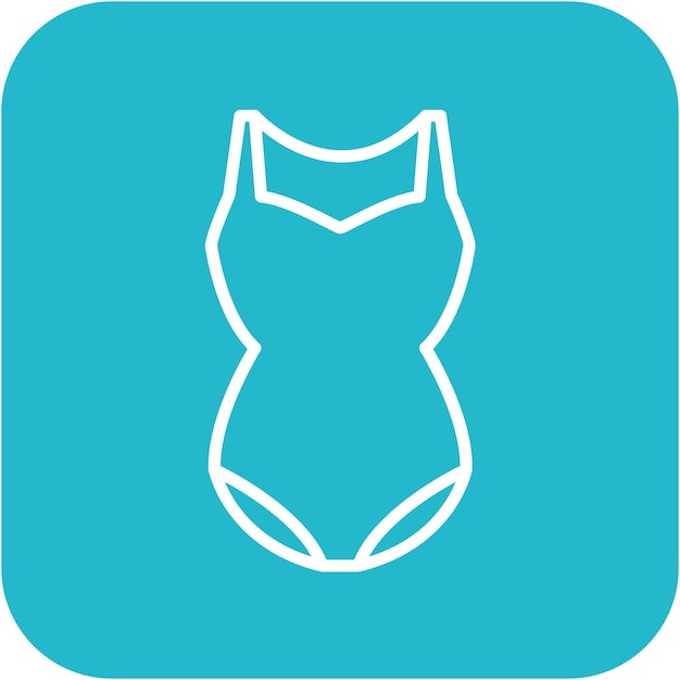 El icono vectorial de trajes de baño se puede usar para el iconset de Beach Resort
