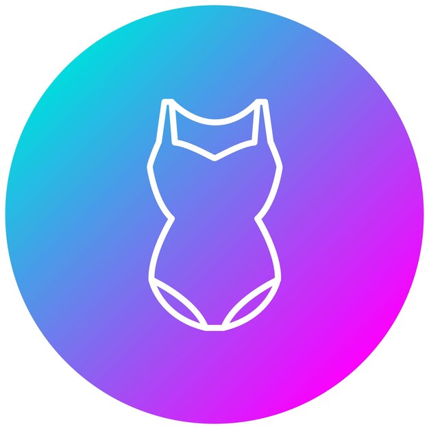 El icono vectorial de trajes de baño se puede usar para el iconset de Beach Resort
