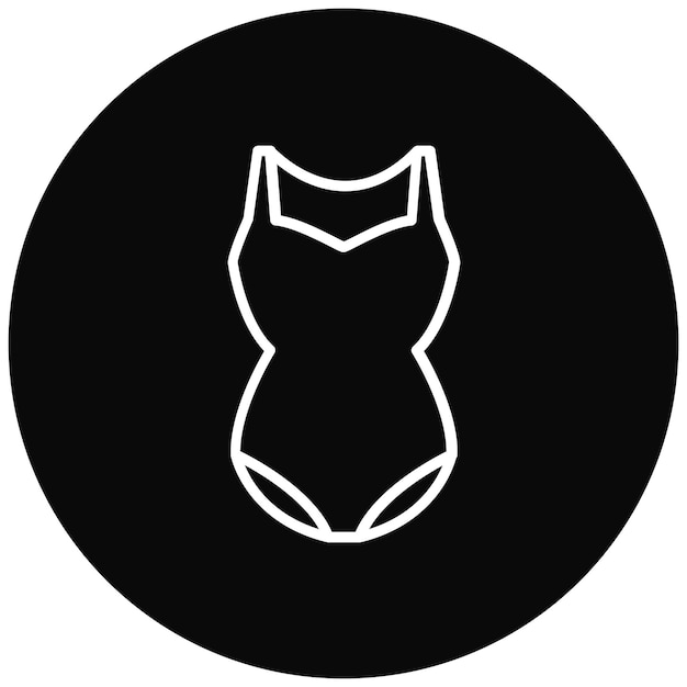 El icono vectorial de trajes de baño se puede usar para el iconset de Beach Resort