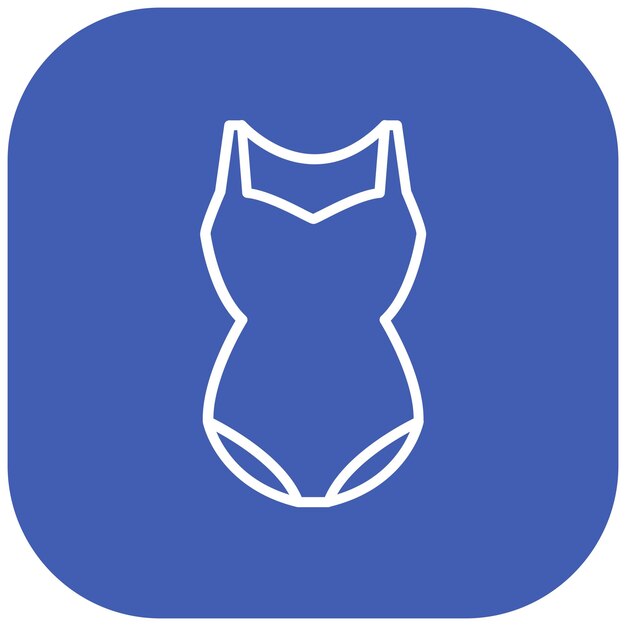 El icono vectorial de trajes de baño se puede usar para el iconset de Beach Resort
