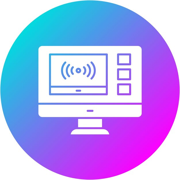 El icono vectorial de transmisión web se puede utilizar para el conjunto de iconos de noticias y medios